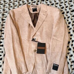 Zegna Men's Beige Blazer